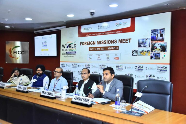 Delivering Presentation and Q&A session during ‘Foreign Missions Meet’ organised along with MoFPI officials to promote WFI 2023.