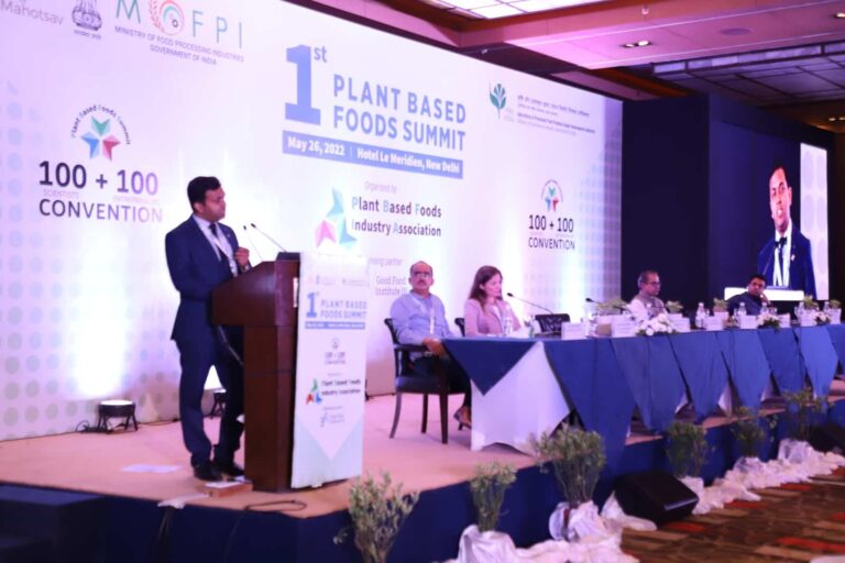 Speaking at 1st Plant Based Food Summit alongside Dr. Sudhanshu Gupta, Secretary, APEDA & other stakeholders at New Delhi